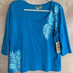 Palm Groves 3/4 sleeves top